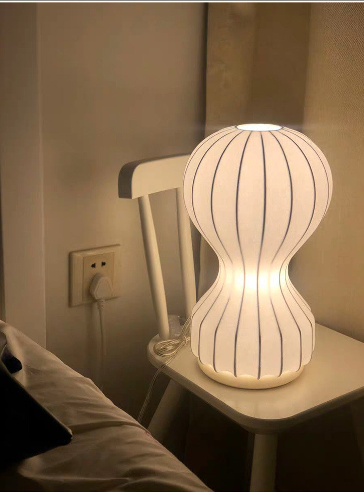 IP20 E27 holder silk table light led table lamp natural silk table light for hotel