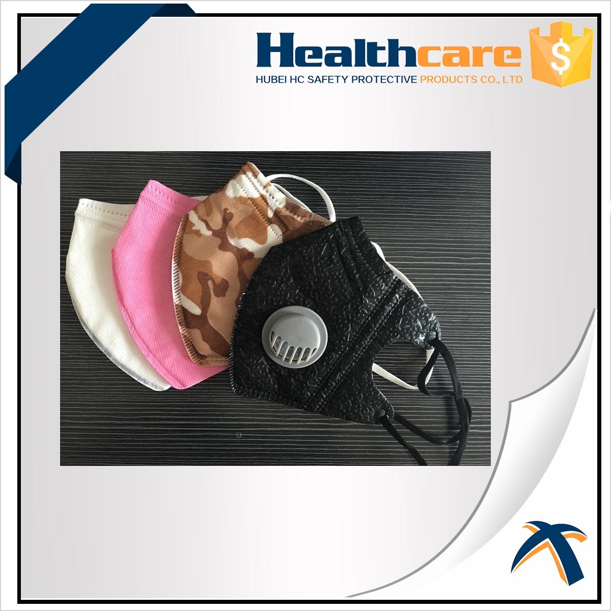 3 Layer Colorful Disposable Face Mask Earloop Nonwoven N95 Mask Folded PM2.5 Mask