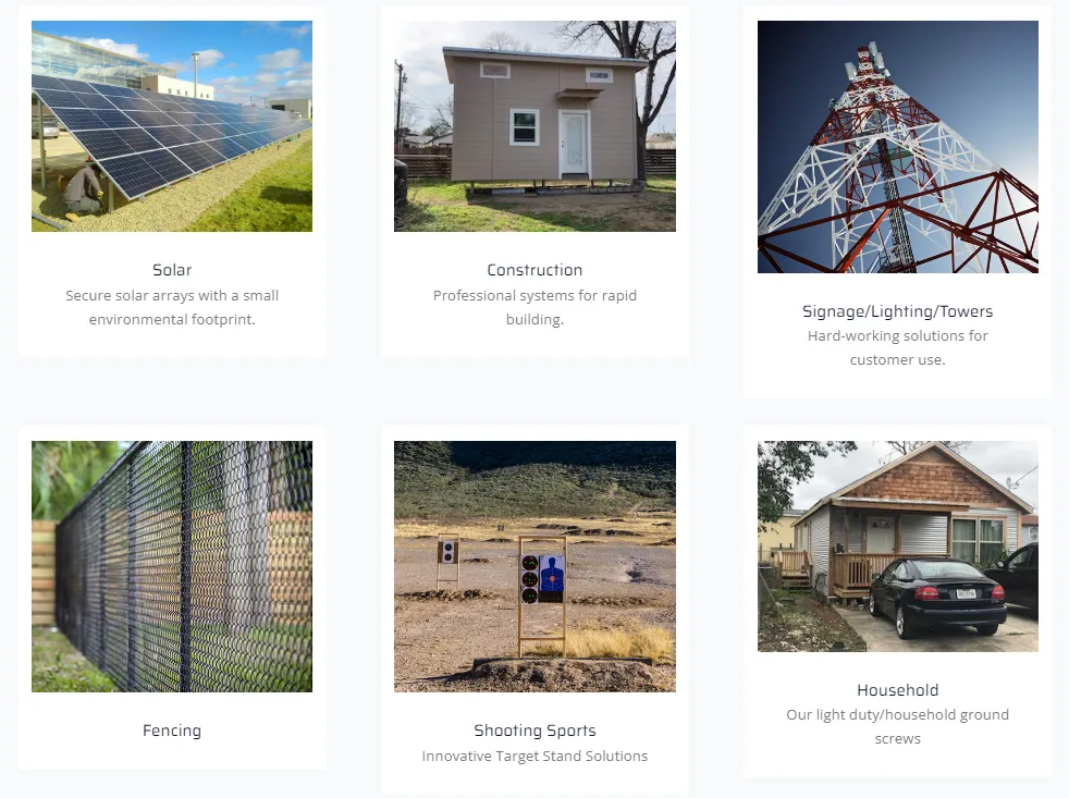 1200mm Length Helical Pile Footings Ground Screw Pile With Welded Flange