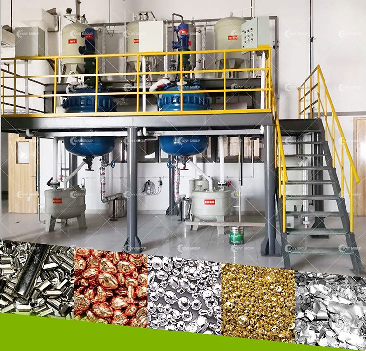 High Capacity Waste PCB Components Precious Metal Refinery Plant with 25kW Power