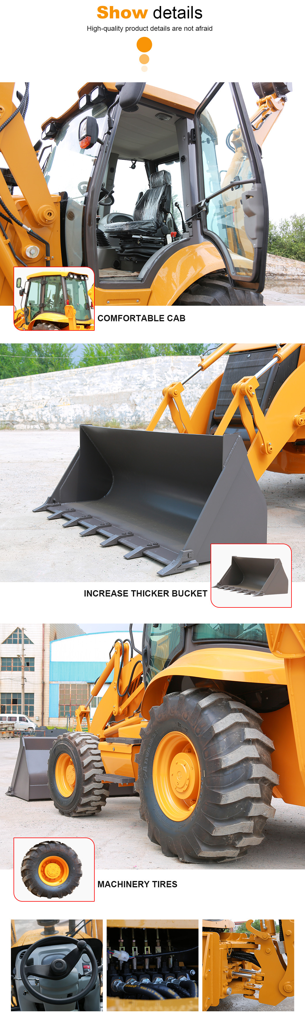 TOROS Versatile Mini Backhoe Loader Machine 1 Ton 2 Ton 3 Ton