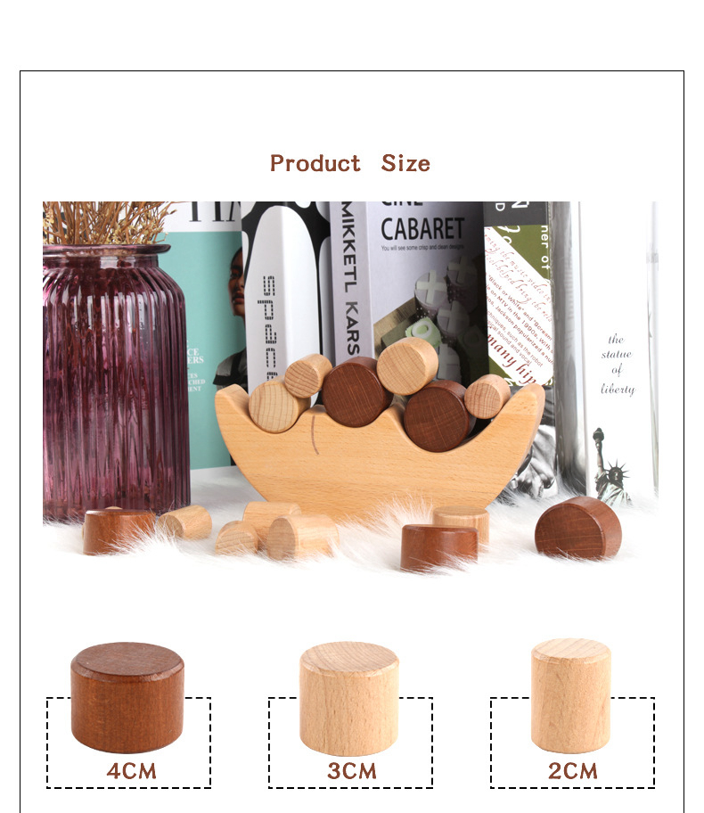 Montessori Moon Small Wooden Building Blocks Target Beech Balance