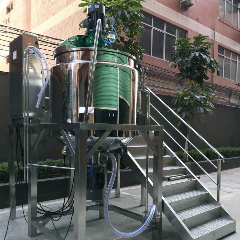 Industrial Blender Mixer Liquid Soap Making Machine Agitated With Heater SS Jacket Tank