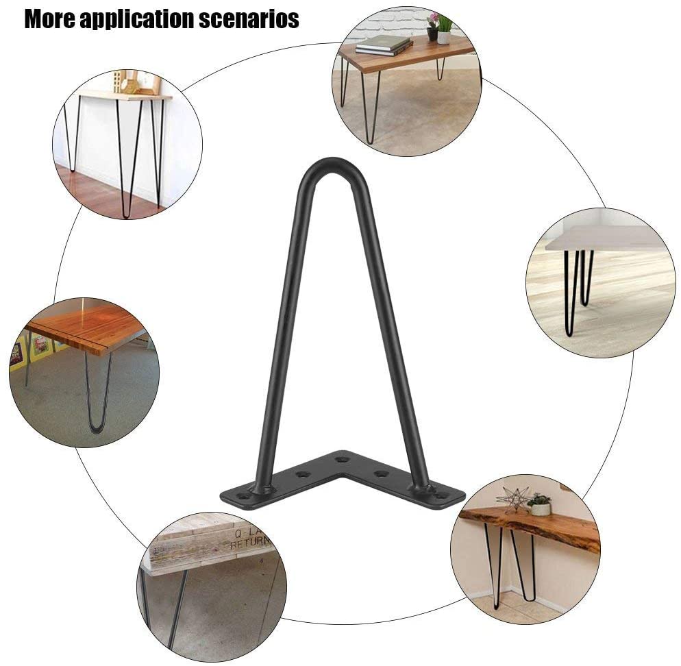 Sturdy Hairpin Coffee Table Legs with Screws and Hairpin Leg Protector Morden Style