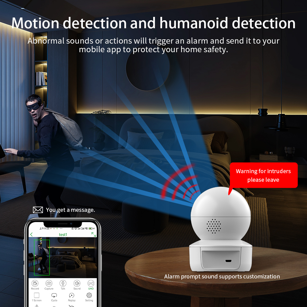 Convenient WiFi Infrared Smart Camera with Double Digital Zoom and Information Push