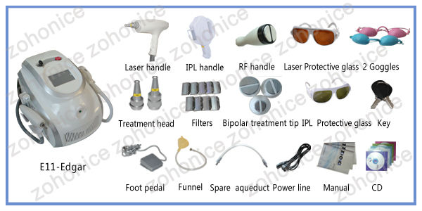 1mhz Rf Ipl Laser Permanent Hair Removal Tattoo Removal Machine Ac220v 50hz