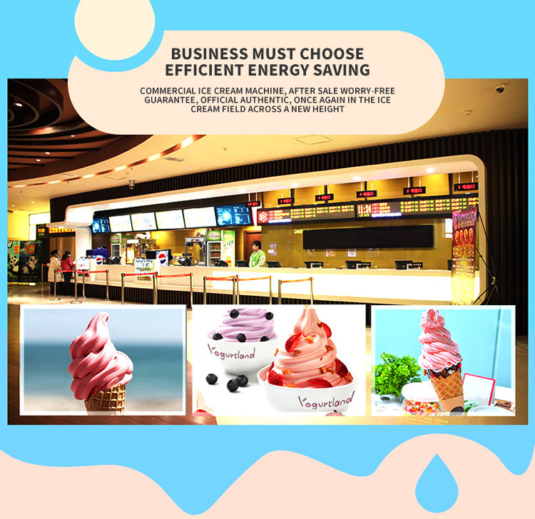 5 Flavor Floor Standing Snack Food Machinery Ice Cream Frozen Yogu