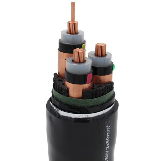 CE Certified 1KV-110KV Copper Conductor Medium Voltage Armoured XLPE Insulated Power Cable