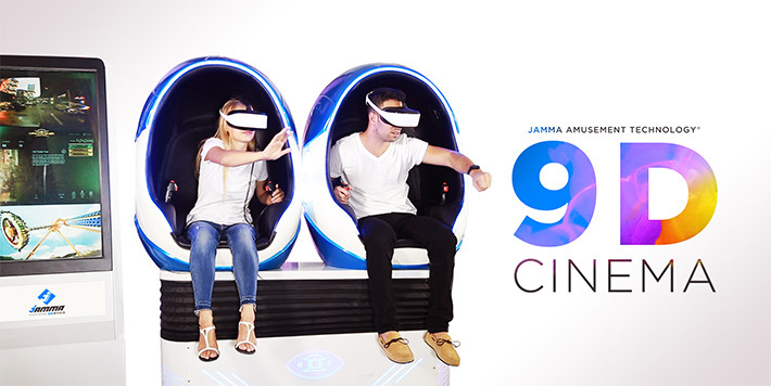 Egg Shaped 9D Virtual Reality Simulator 2 Seats with Special Effects 42 " Monitor