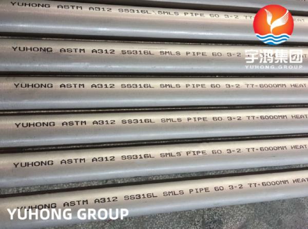 ASME SA312 TP316L Stainless Steel Seamless Pipe