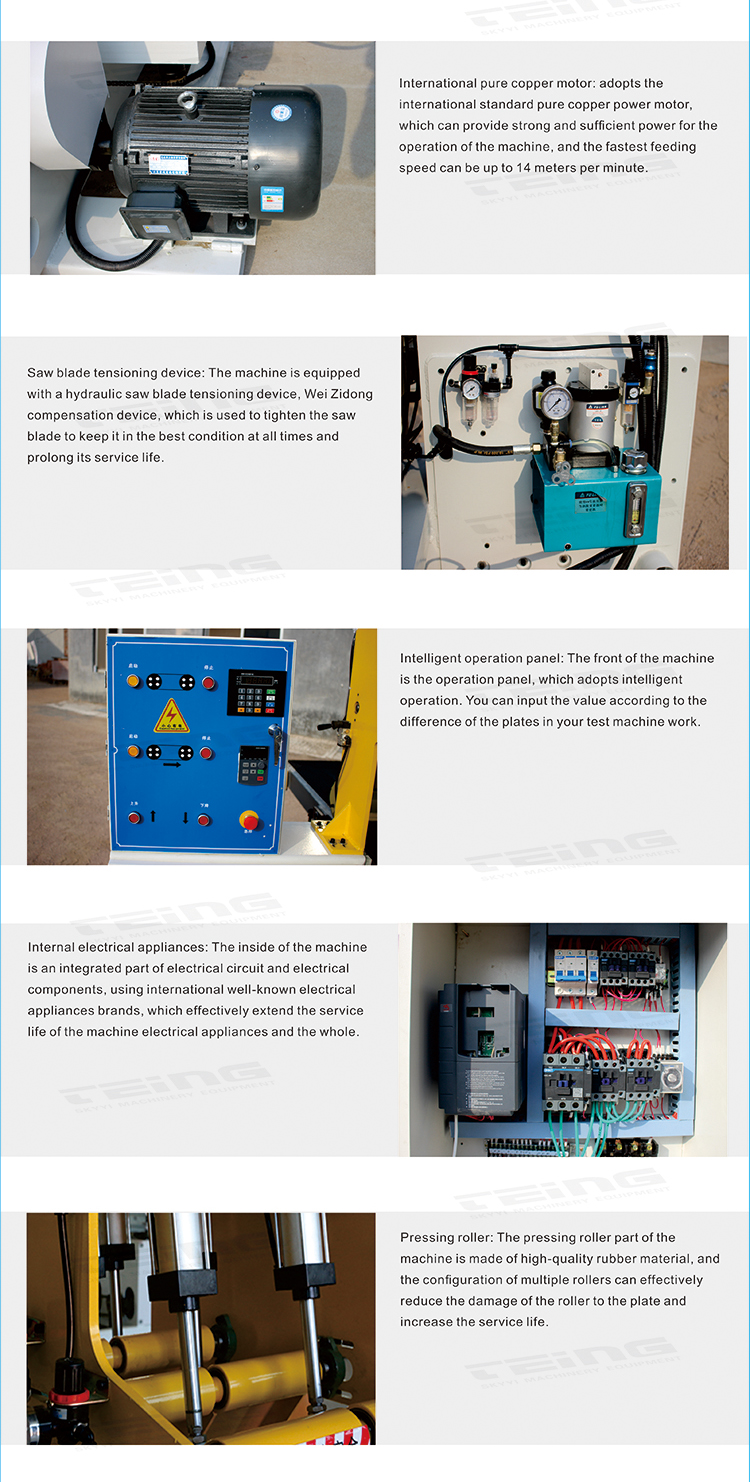 Wood Plate Cutting CNC Automatic Horizontal Band Saw Machine with 15kw Main Motor Power