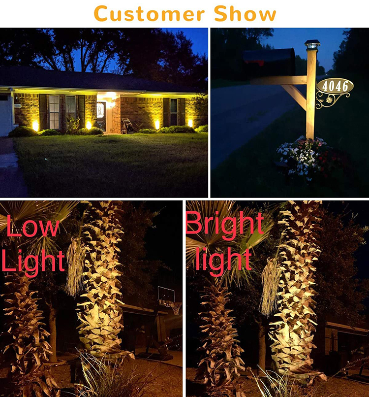 Waterproof Adjustable Solar Spot Lights Outdoor RGB Color Changing Solar Wall Spotlights