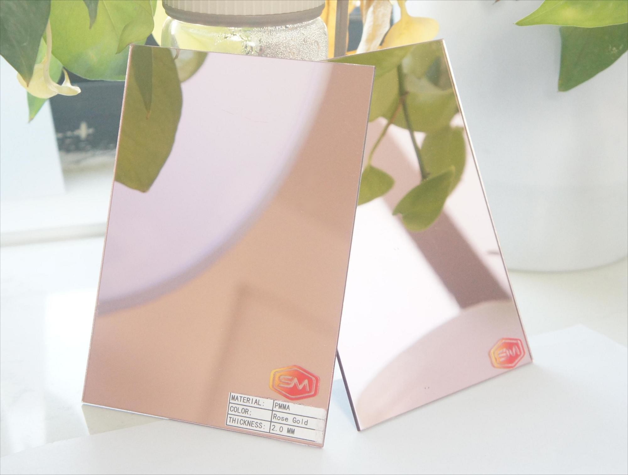 Durable and Versatile Double side 1mm PMMA Plexiglass Bronze Mirror Acrylic Sheet