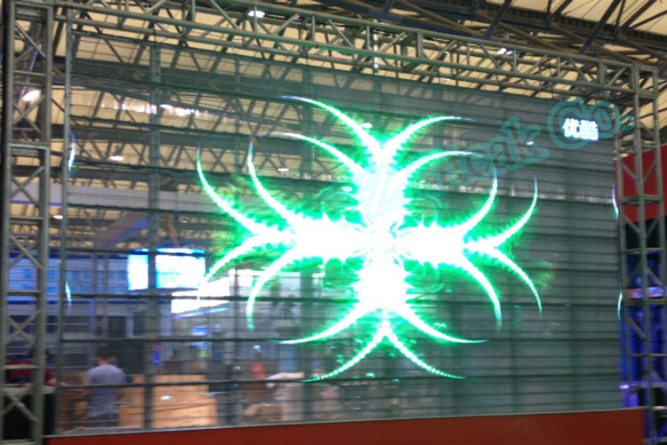 transparent led curtain screen p10