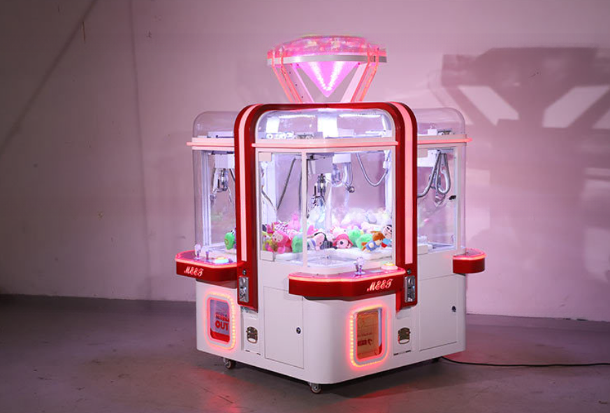 Dreamland 4 players catch boutique grab gift mini plush toy claw crane machine coin operated claw game machine