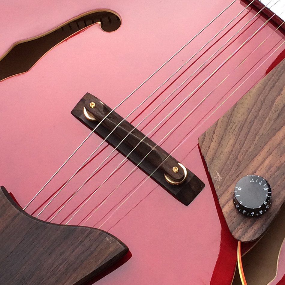 Custom jazz hollow electric guitar, A piece of pickups Jazz electric guitar, free shipping