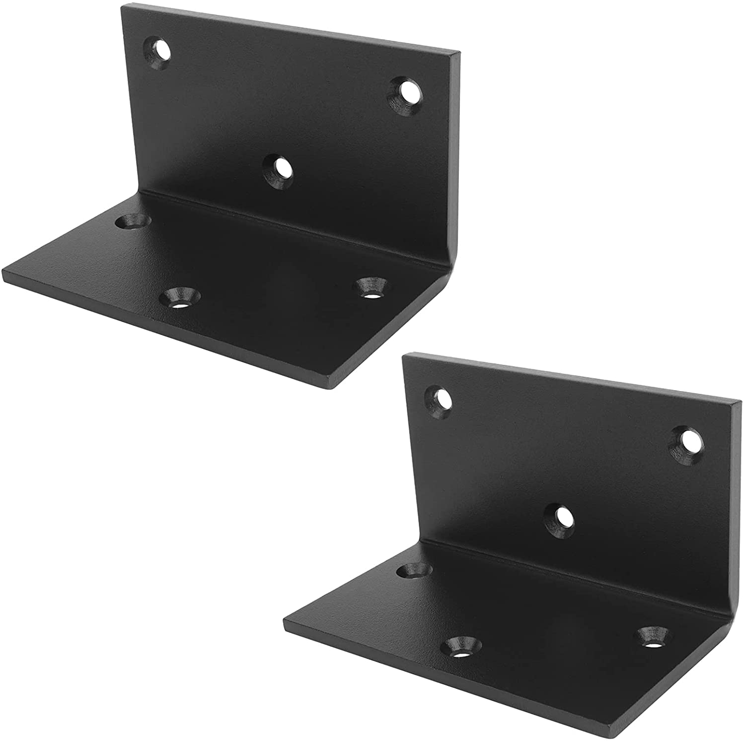 Customized Instruction Black Steel Corner Bracket for Furniture Hardware Included