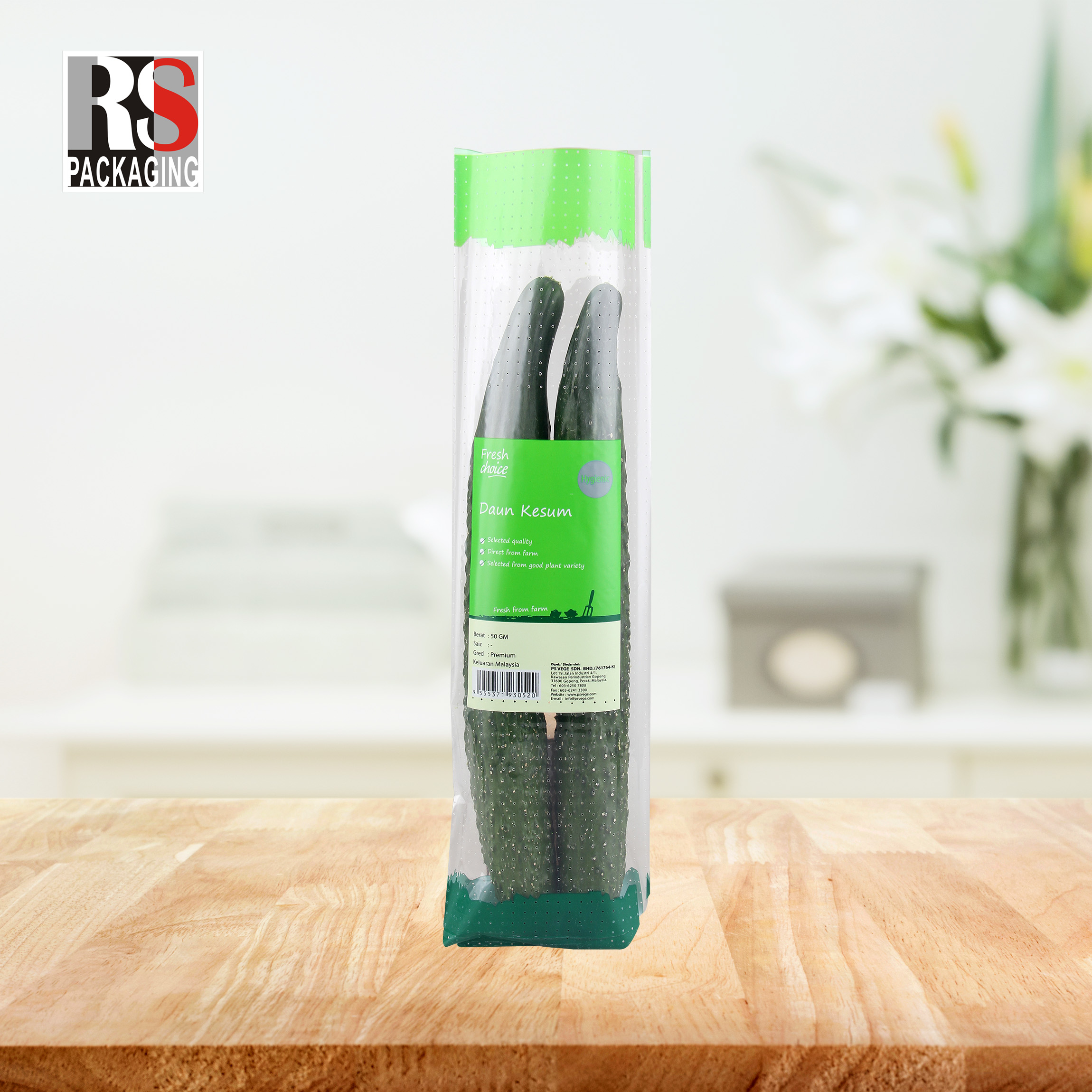 Clear Micro Perforated Bag Fresh Vegetable Plastic Packaging Bags Customized