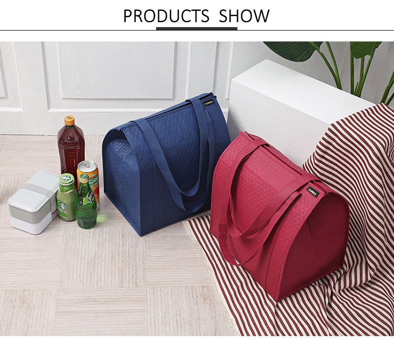 Reusable Oxford H35Cm Thermal Carry Cooler Bag For Lunch