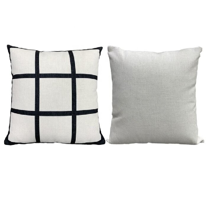 Printable 40*40cm Blank Nine Grid Linen Pillow Case For Sublimation Printing