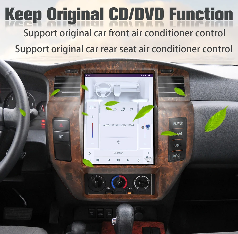 Aftermarket Touchscreen Y61 Nissan Patrol Head Unit 2004-2019 GPS For Car