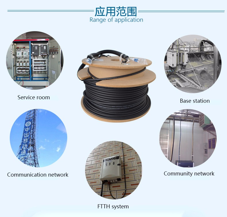 On Sales 40M DLC Multimode Outdoor Armour Optical fiber Protected Branch Patch Cable for 3G Base Station