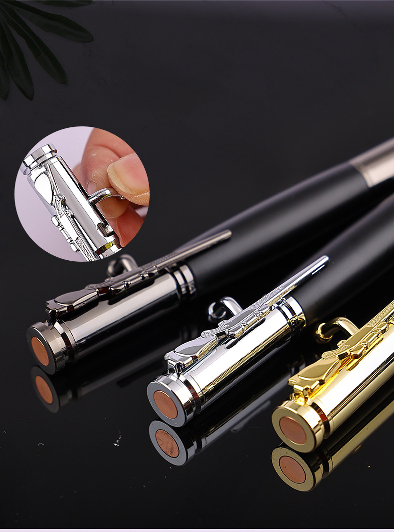 OEM Printing Ball Point Ballpoint Bolt Action Metal Bullet Gun Pen With 1.0mm Writing Width