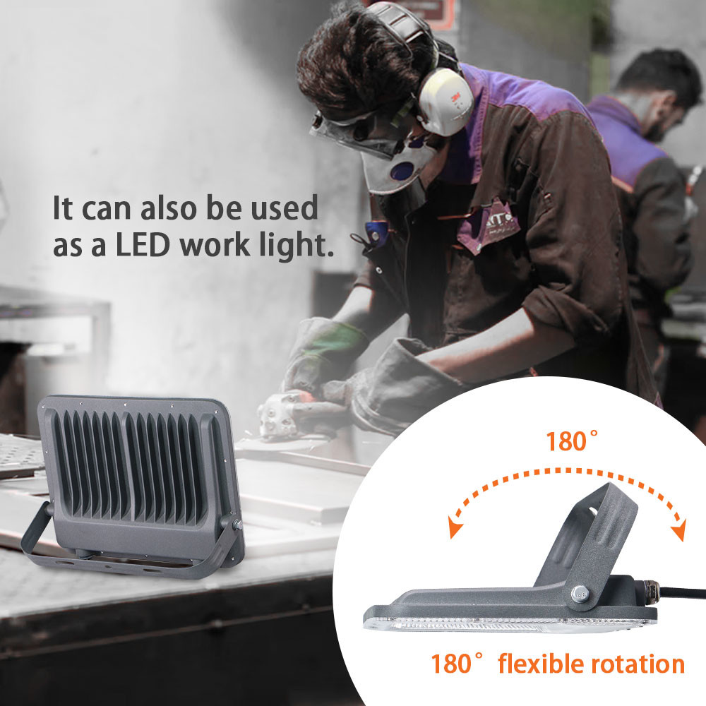 6500K 10000lm Luminous Outdoor LED Flood Lights For Industrial