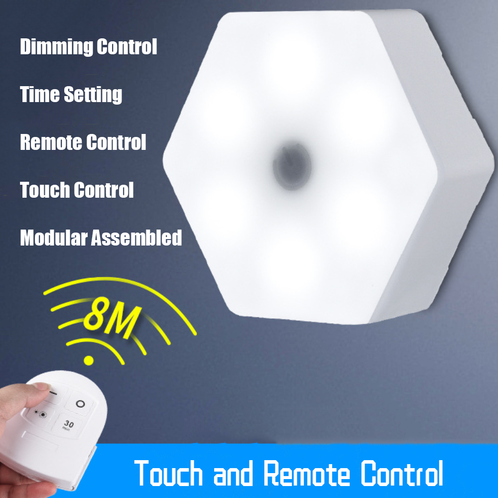 70LM 6PCS Led Quantum Hexagonal Wall Lamp / Honeycomb Touch Wall Light