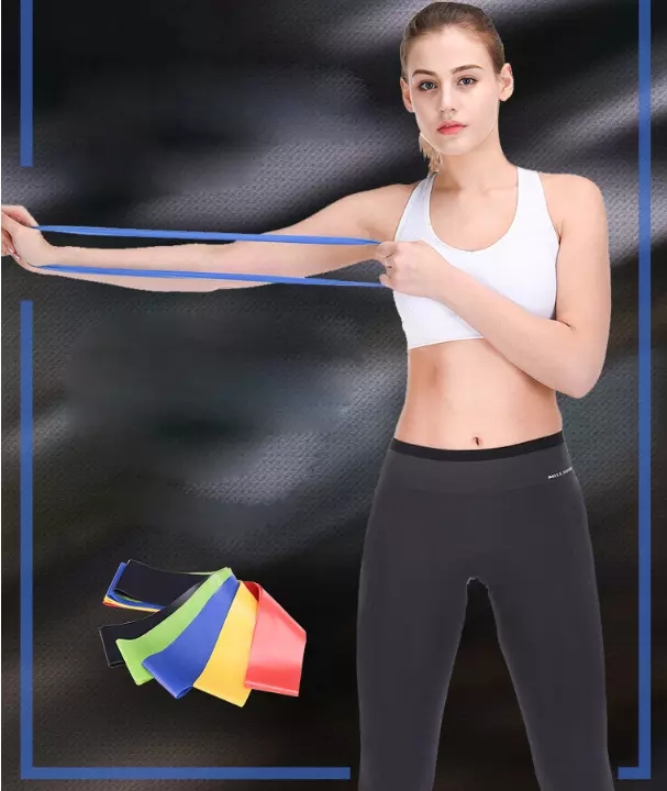 Pink 50cm TPE Resistance Bands TPE Physical Therapy Bands For Legs