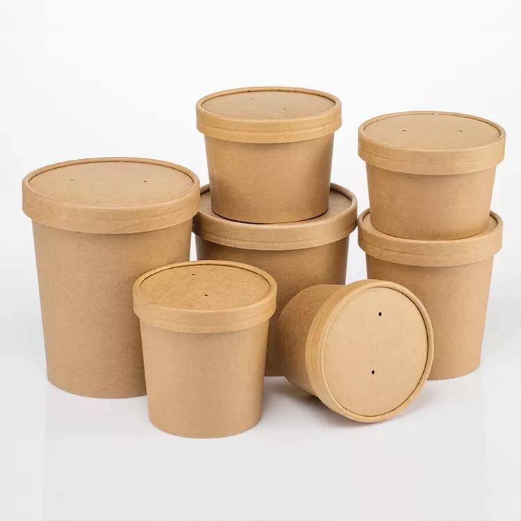 Cheap Custom Eco-friendly Food Grade Recyclable PLA Coated 1000ml Disposable Paper Bowl