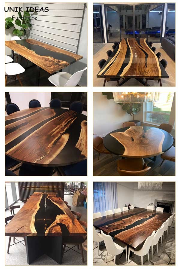 Epoxy Resin Dining Table And Chairs Oak Oval Luxury Dining Room Tables And Chairs Walnut Slab