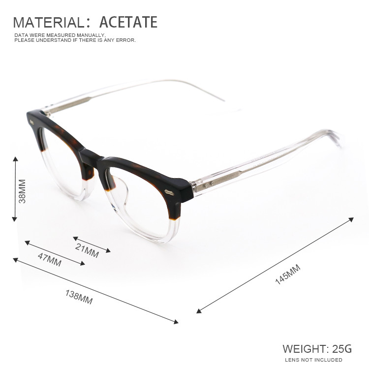 Titanium Thin Thick Acetate Glasses Frames MR 98052