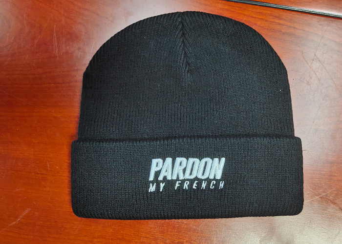 warm black wool or cotton customize woven label inner tape printing knitted boonies hats for winter