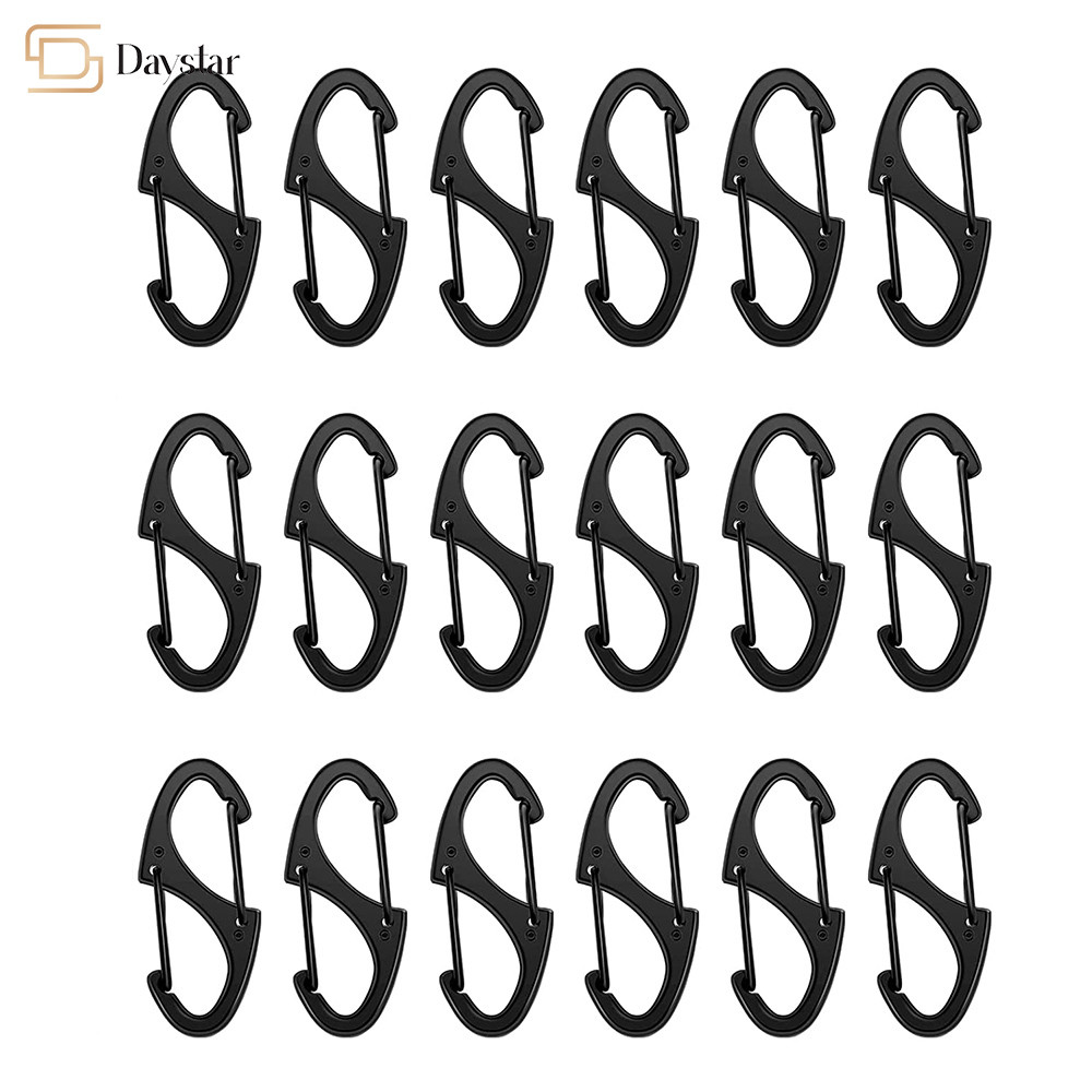 OEM ODM Spring Snap Hooks S Shaped Carabiner For Camping Fishing