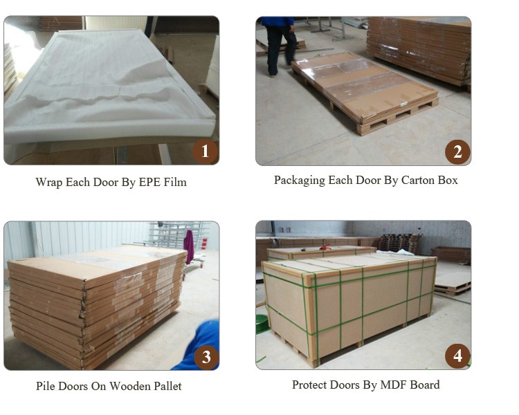 Exterior Solid Wood Doors Customized Size Single Door Slab Contemporary Modern Style