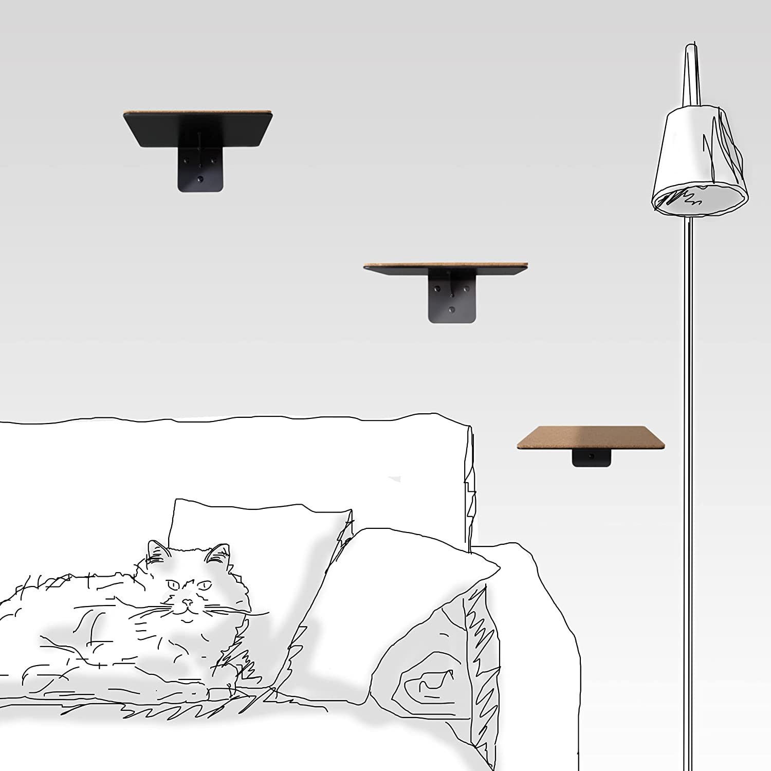 Stable Metal Wall Step Cat Stairs Create an Exciting Adventure Landscape for Your Cat