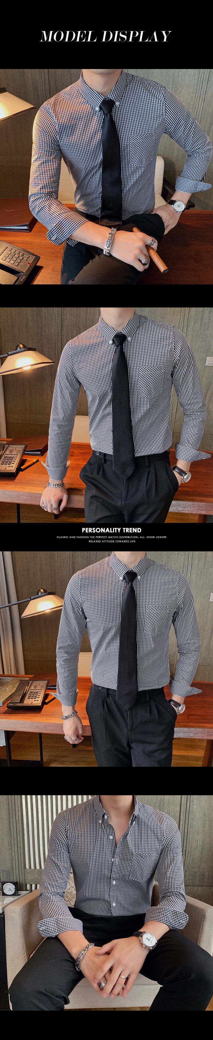 Custom Polyester Solid Cotton Formal Shirts Long Sleeve Slim Fit For Men Professional