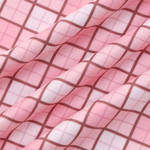 OEM maufactory long -sleeved short skirt side polyester women's pink lattice dress