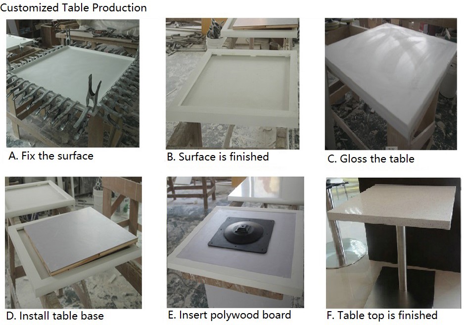 Artificial Quartz Table Top , Quartz Stone Countertops For Meeting Room / Apartment