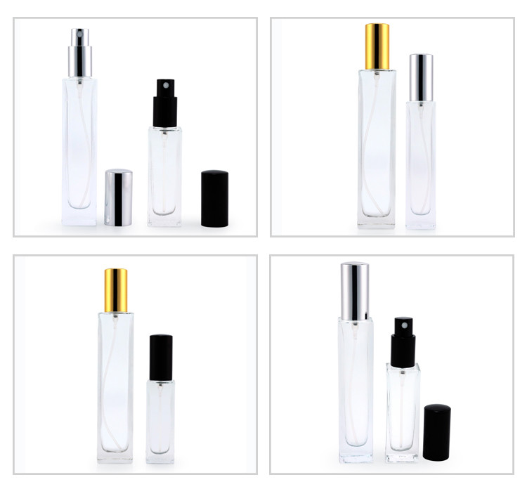 Small 15ml Refillable Glass Perfume Bottle With Aluminum Atomizer