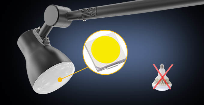 Long Arm Led Advertising Lights 360 Vertical Rotation Trade Show Light For Trade Show