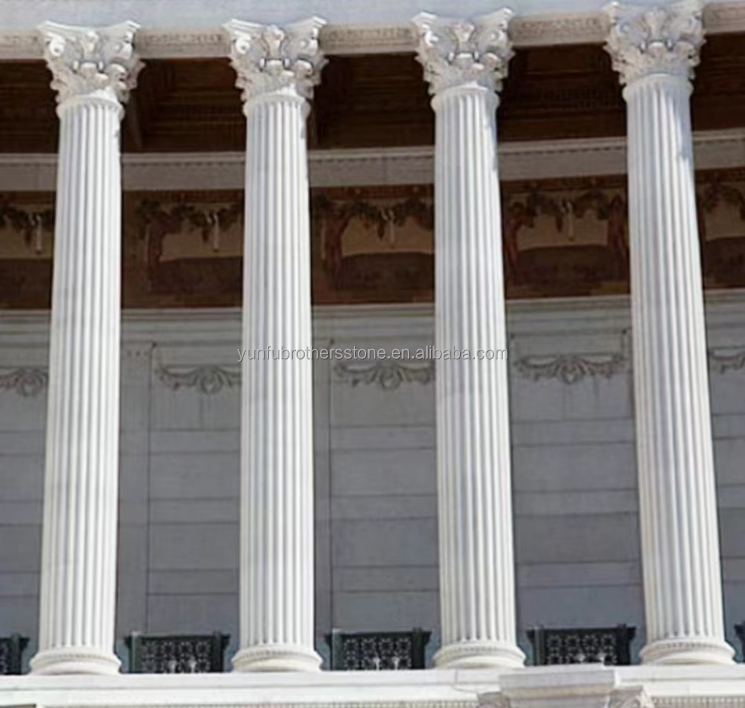 2700kg/m3 Granite Stone Hand Carved Cut-to-Size Pillar for Exterior Column Design