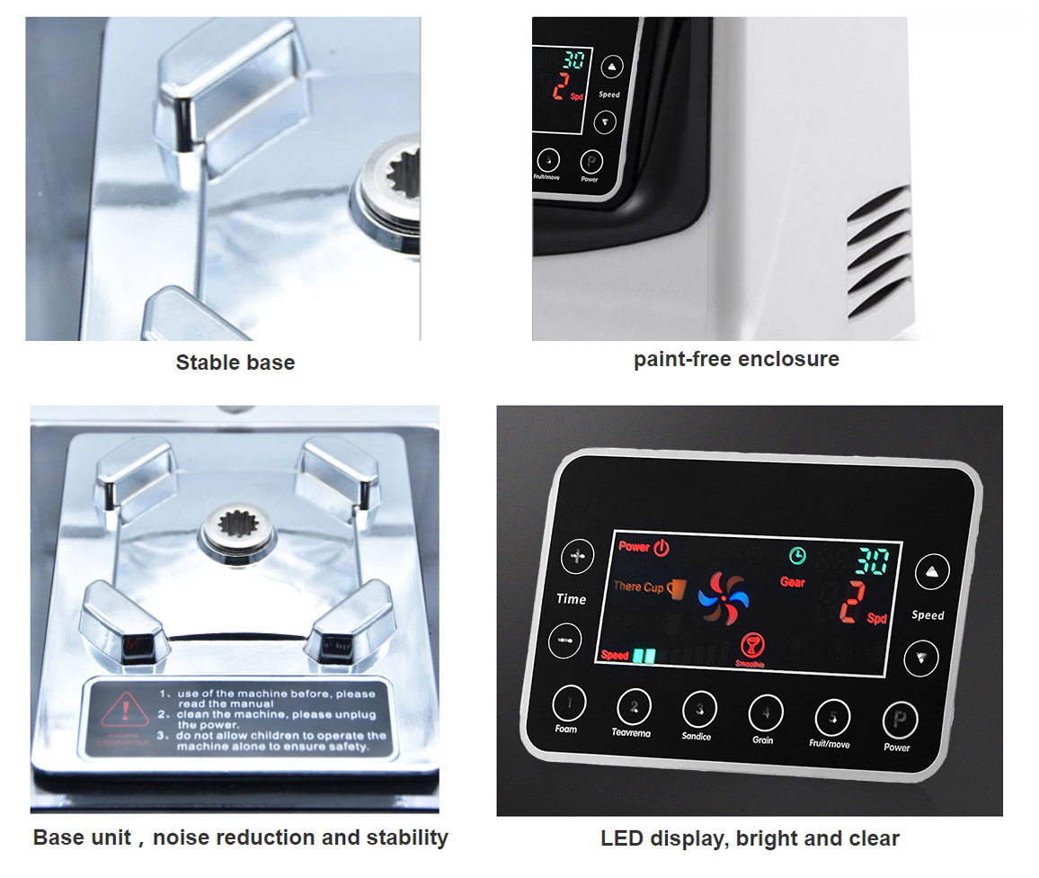 220V Voltage and 23000±1000 rpm Speed 9840 Pure Copper Motor Gepu Commercial Blender