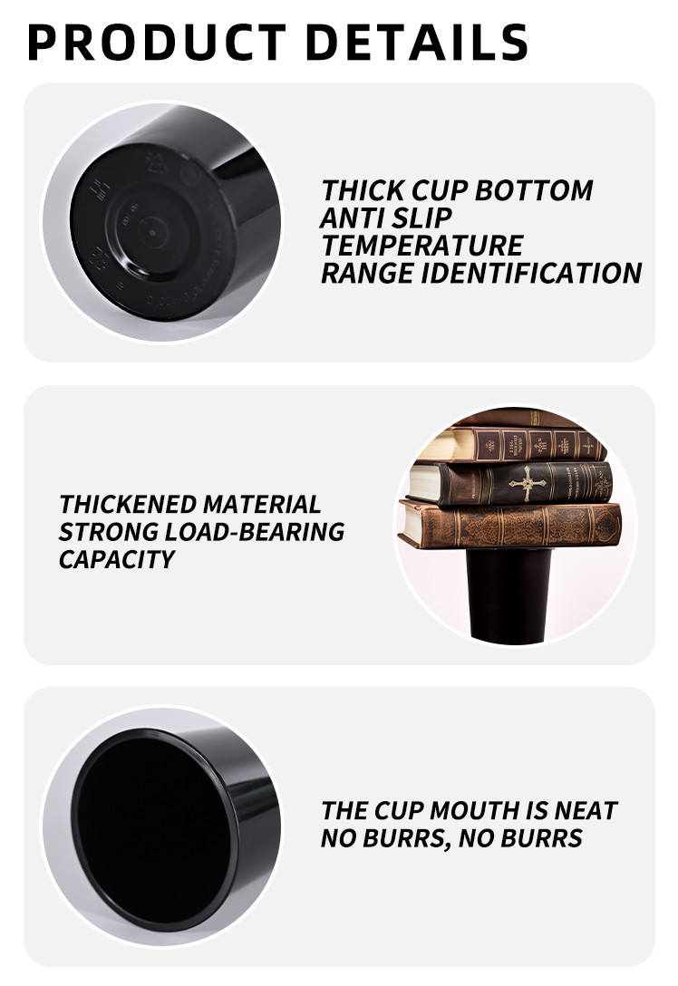12oz 16oz 20oz PP Plastic Cups Plastic Cold Beverage Cups With Black Lids