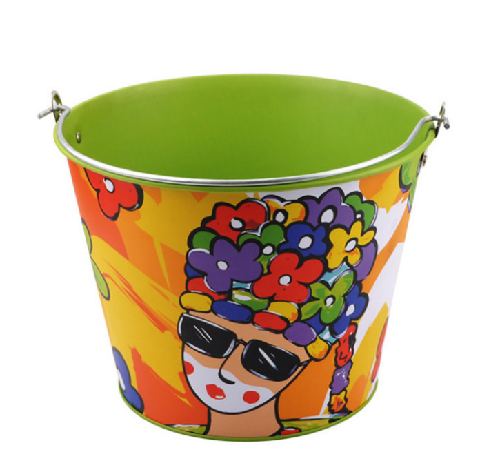 Tinplate Metal Wine Bucket 5L Personalized Wine Chiller Bucket