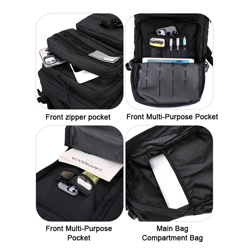 Custom Outdoor Waterproof Tactical Backpacks 45L Oxford Backpack For Mountain Hiking