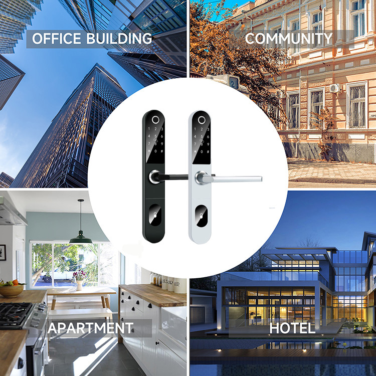 Aluminum Sliding Door Smart Lock European Standard 5 In 1 Keyless Fingerprint Door Lock