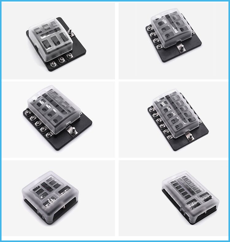 3AG AGC PCB 8 Way 120A Mount Fuse Holder 6x30mm BX308 Waterproof Fuse Block