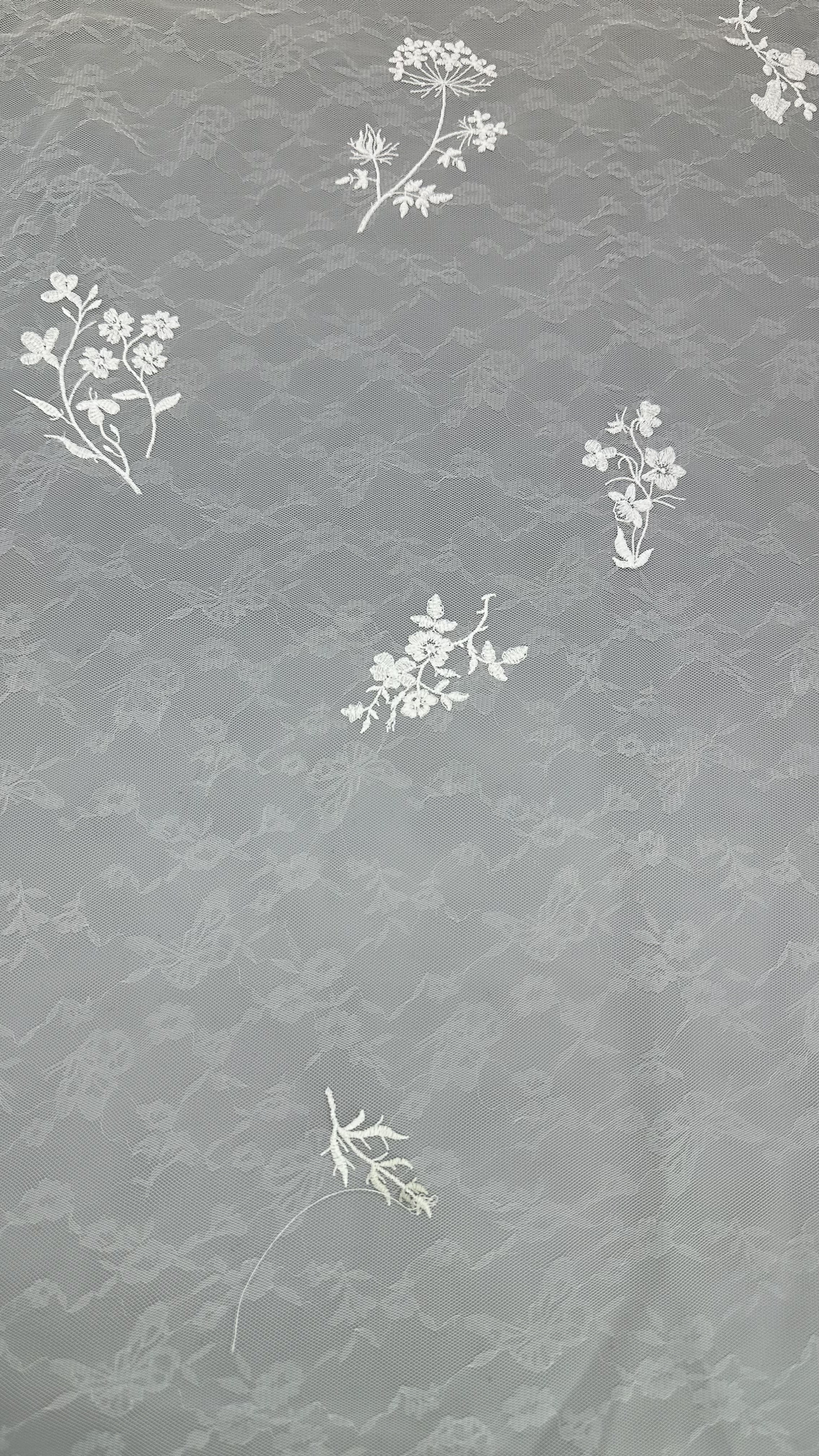 Tulle Mesh Fabric Sequin Shining Leafy New Collection Floral Lace Fabric Party Occasion